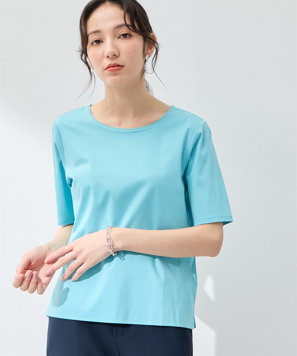 A/C DESIGN BY ALPHA CUBIC 【UVカット・冷感】ダブルフロントシルケットスムースプルオーバー_sub_6