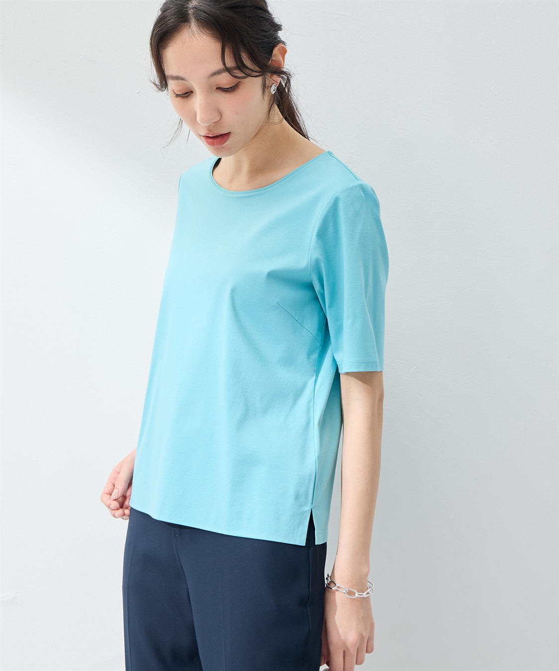 A/C DESIGN BY ALPHA CUBIC 【UVカット・冷感】ダブルフロントシルケットスムースプルオーバー_sub_7