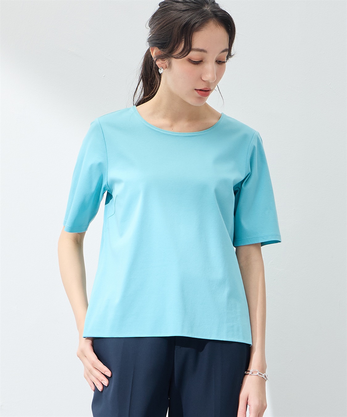 A/C DESIGN BY ALPHA CUBIC 【UVカット・冷感】ダブルフロントシルケットスムースプルオーバー_sub_19