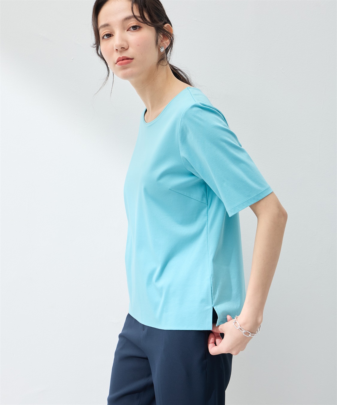 A/C DESIGN BY ALPHA CUBIC 【UVカット・冷感】ダブルフロントシルケットスムースプルオーバー_sub_20