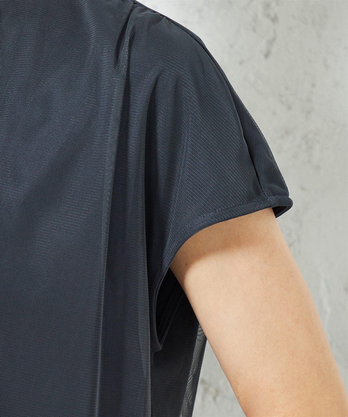 A/C DESIGN BY ALPHA CUBIC チュールギャザーTブラウス_sub_12