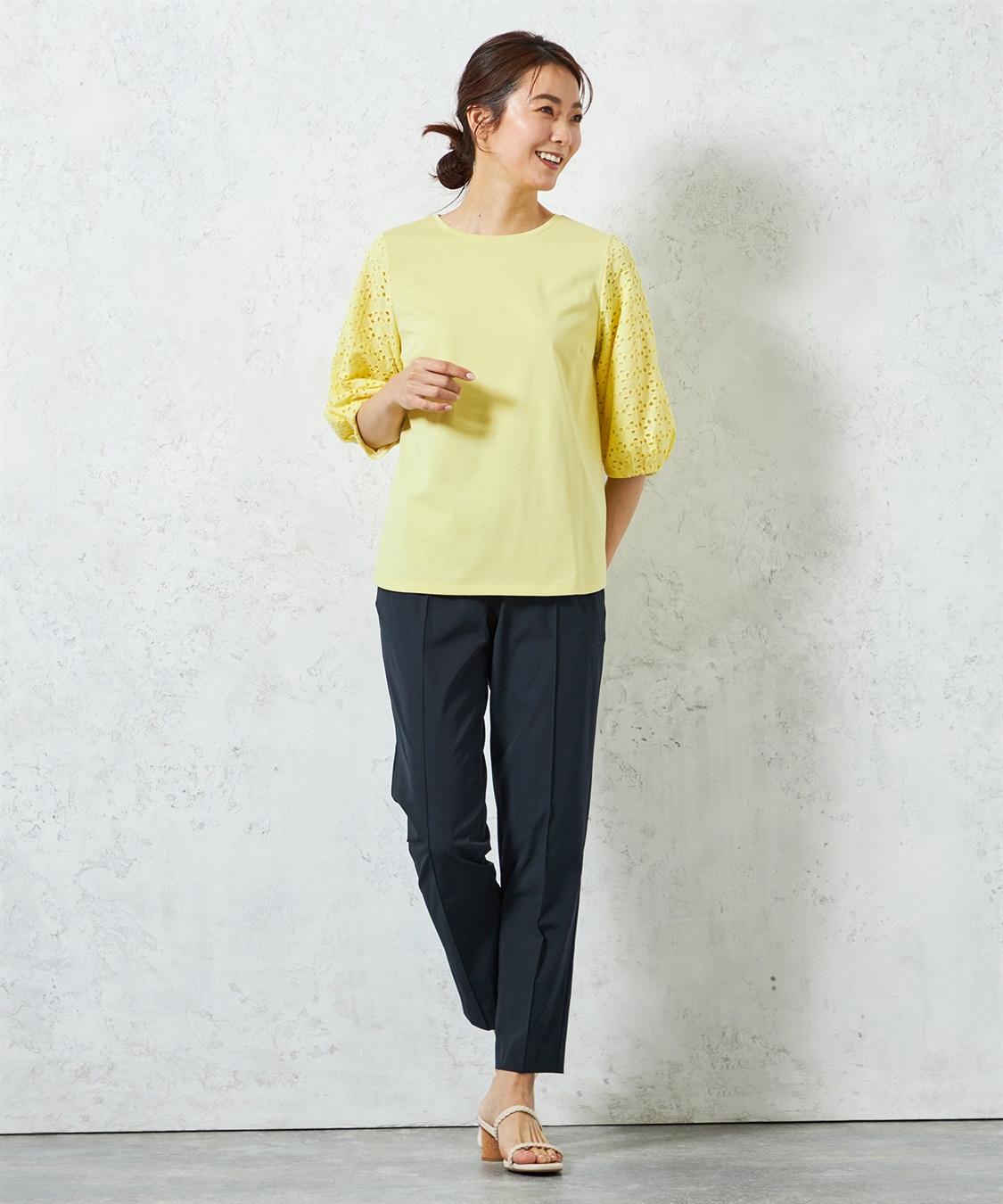 A/C DESIGN BY ALPHA CUBIC 【UVカット】レーススリーブプルオーバー_sub_18