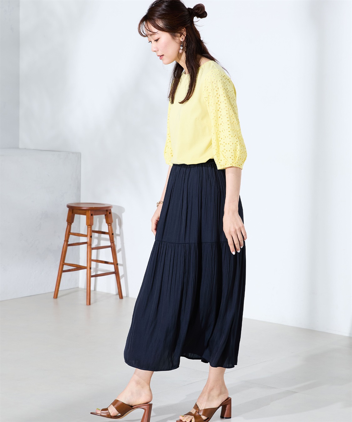 A/C DESIGN BY ALPHA CUBIC 【UVカット】レーススリーブプルオーバー_sub_19