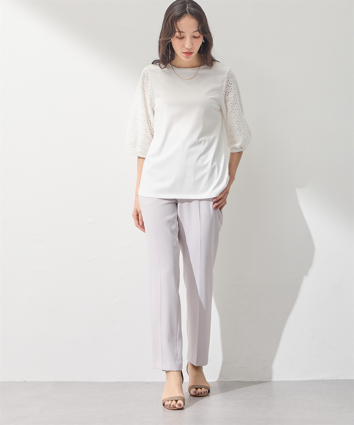 A/C DESIGN BY ALPHA CUBIC 【UVカット】レーススリーブプルオーバー_sub_23