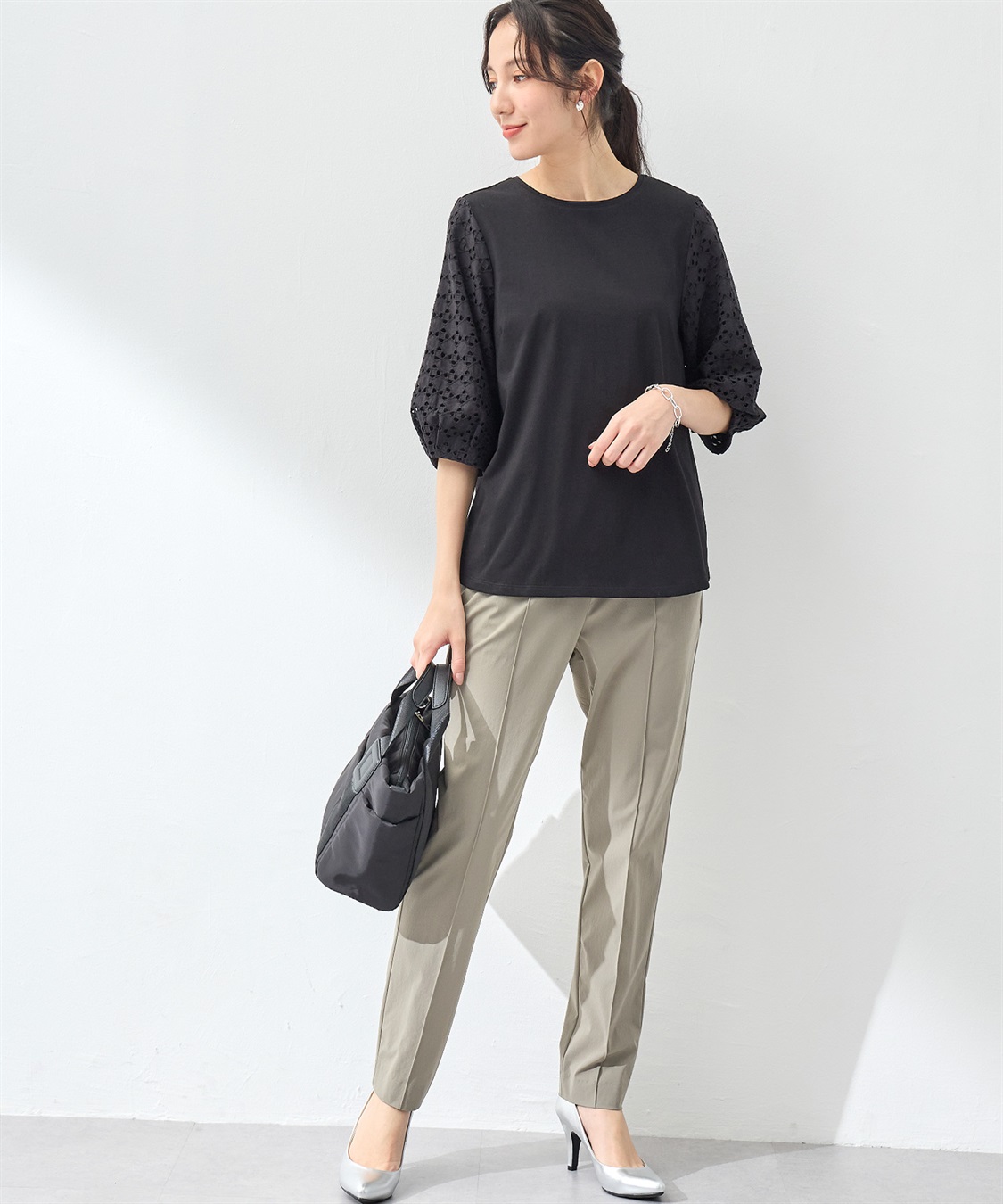 A/C DESIGN BY ALPHA CUBIC 【UVカット】レーススリーブプルオーバー_sub_27