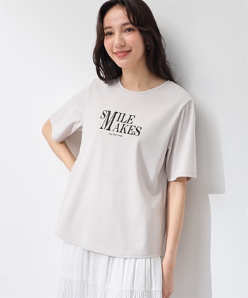 A/C DESIGN BY ALPHA CUBIC 【UVカット】ロゴプリントラウンドヘムTシャツ_subthumb_4