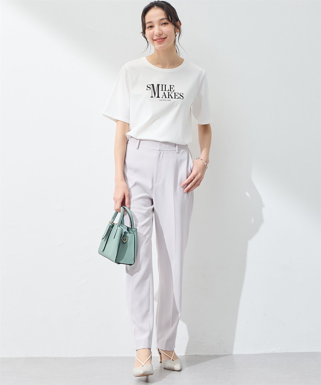 A/C DESIGN BY ALPHA CUBIC 【UVカット】ロゴプリントラウンドヘムTシャツ_sub_21