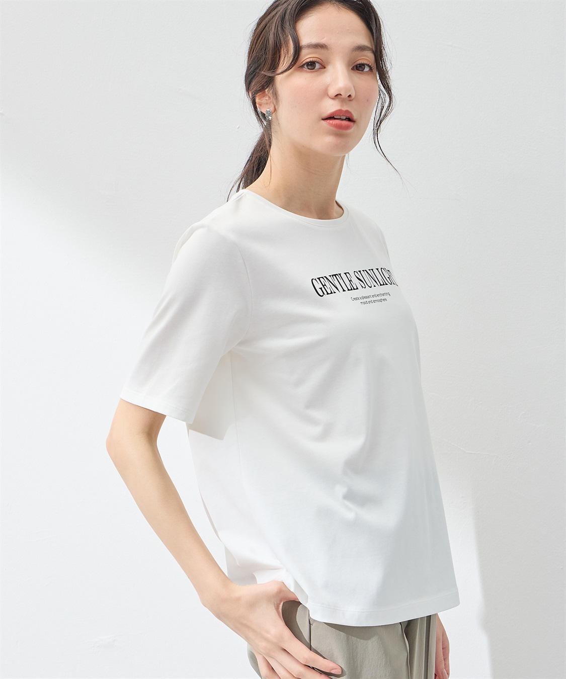 A/C DESIGN BY ALPHA CUBIC 【UVカット】ロゴプリントTシャツ_sub_8