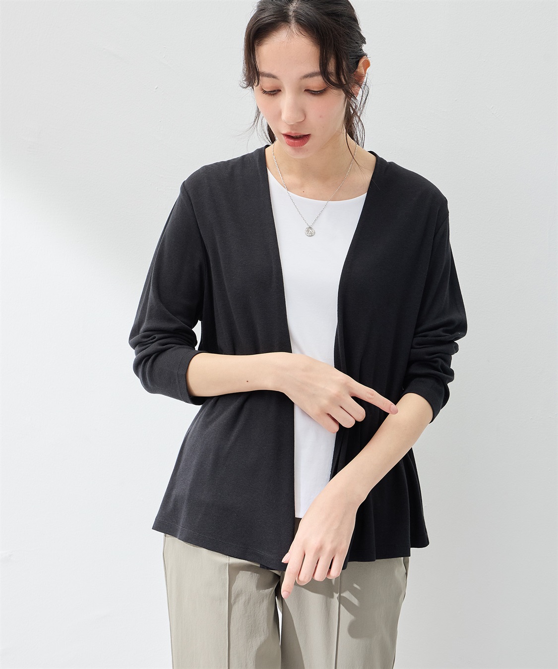 A/C DESIGN BY ALPHA CUBIC 【UVカット・冷感】ショートカーディガン_sub_1