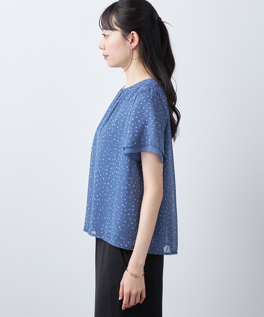 A/C DESIGN BY ALPHA CUBIC プリントTブラウス_sub_1