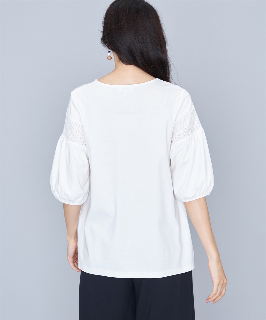 A/C DESIGN BY ALPHA CUBIC レーススリーブプルオーバー_sub_2