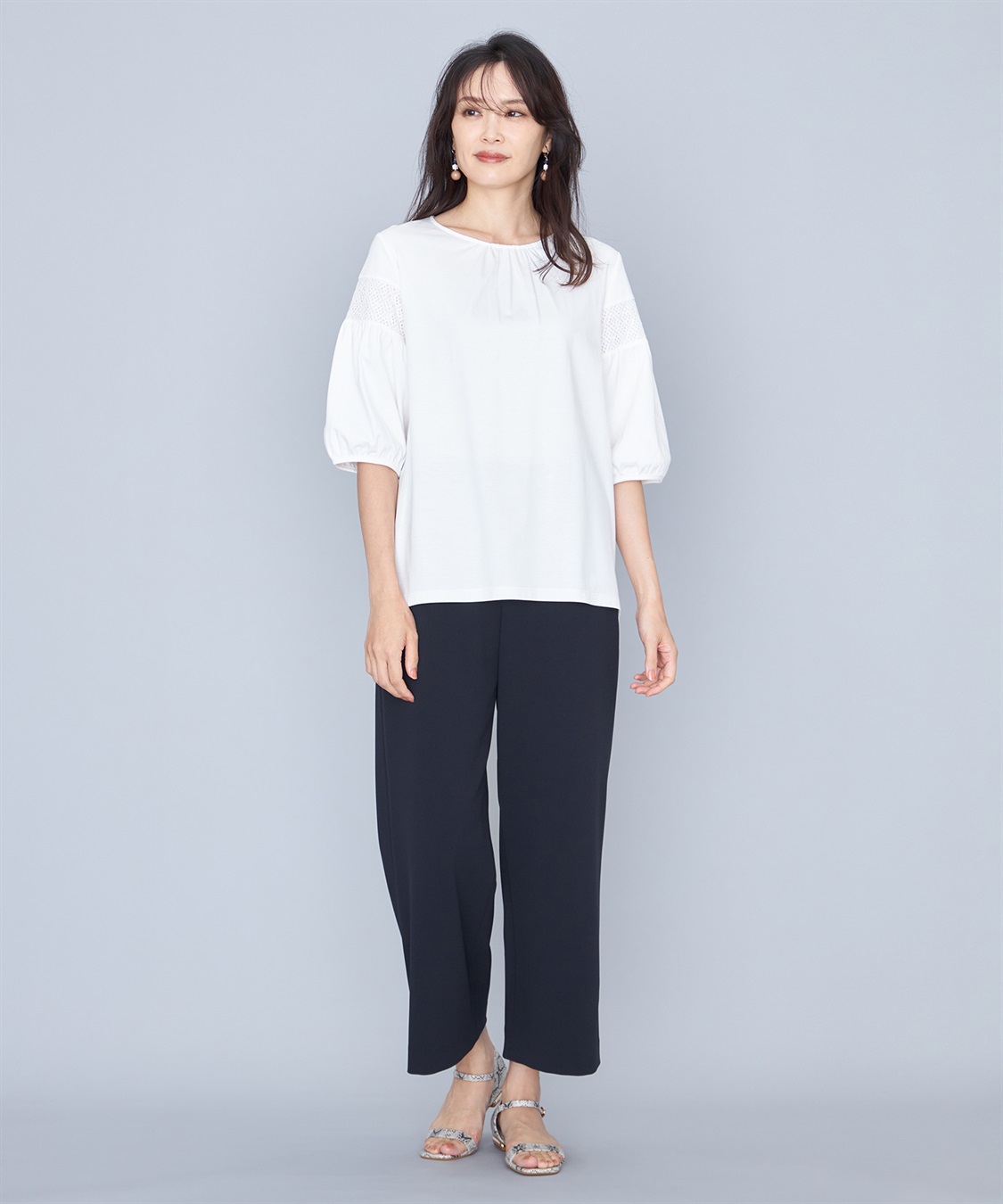 A/C DESIGN BY ALPHA CUBIC レーススリーブプルオーバー_sub_9