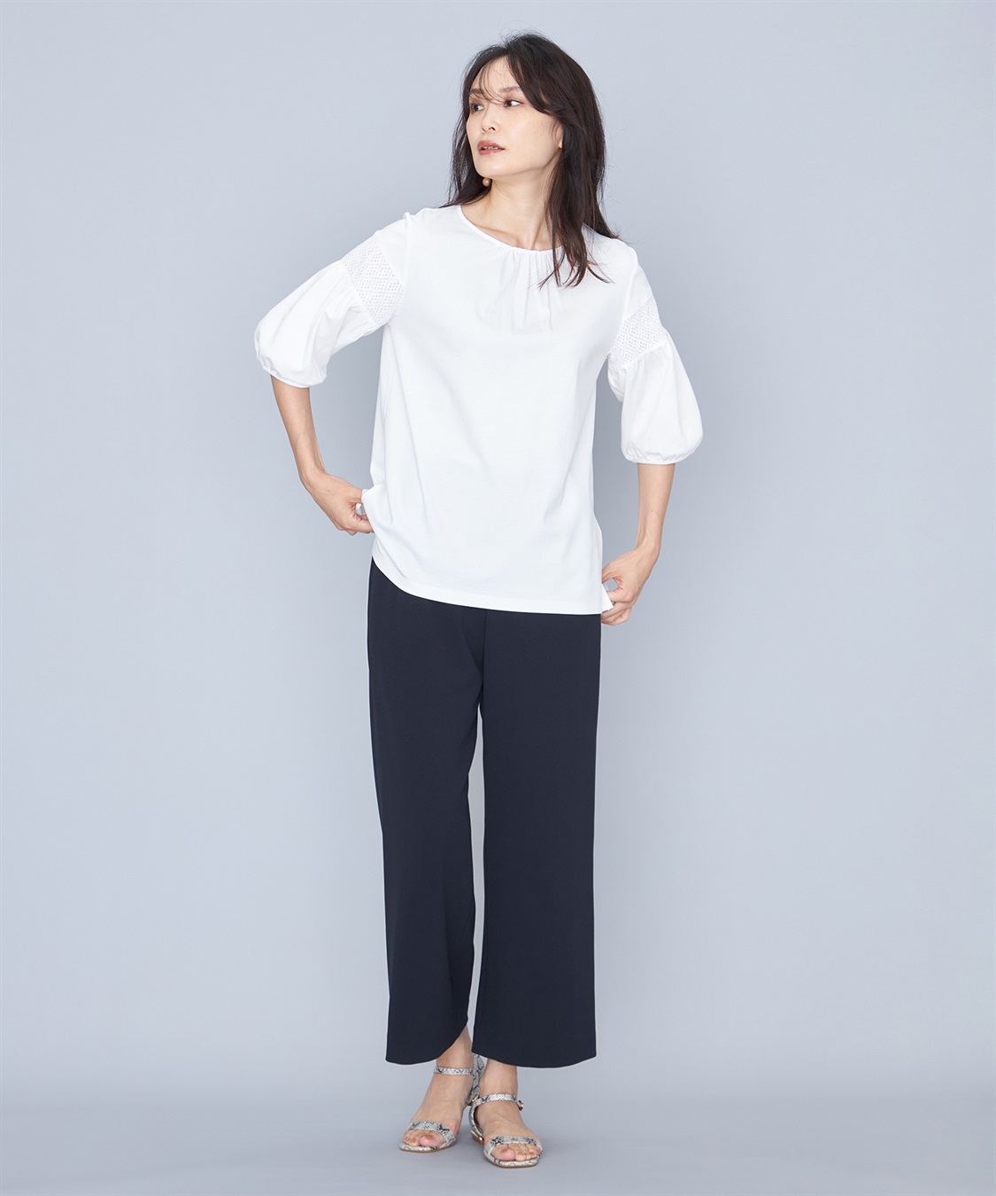 A/C DESIGN BY ALPHA CUBIC レーススリーブプルオーバー_sub_10