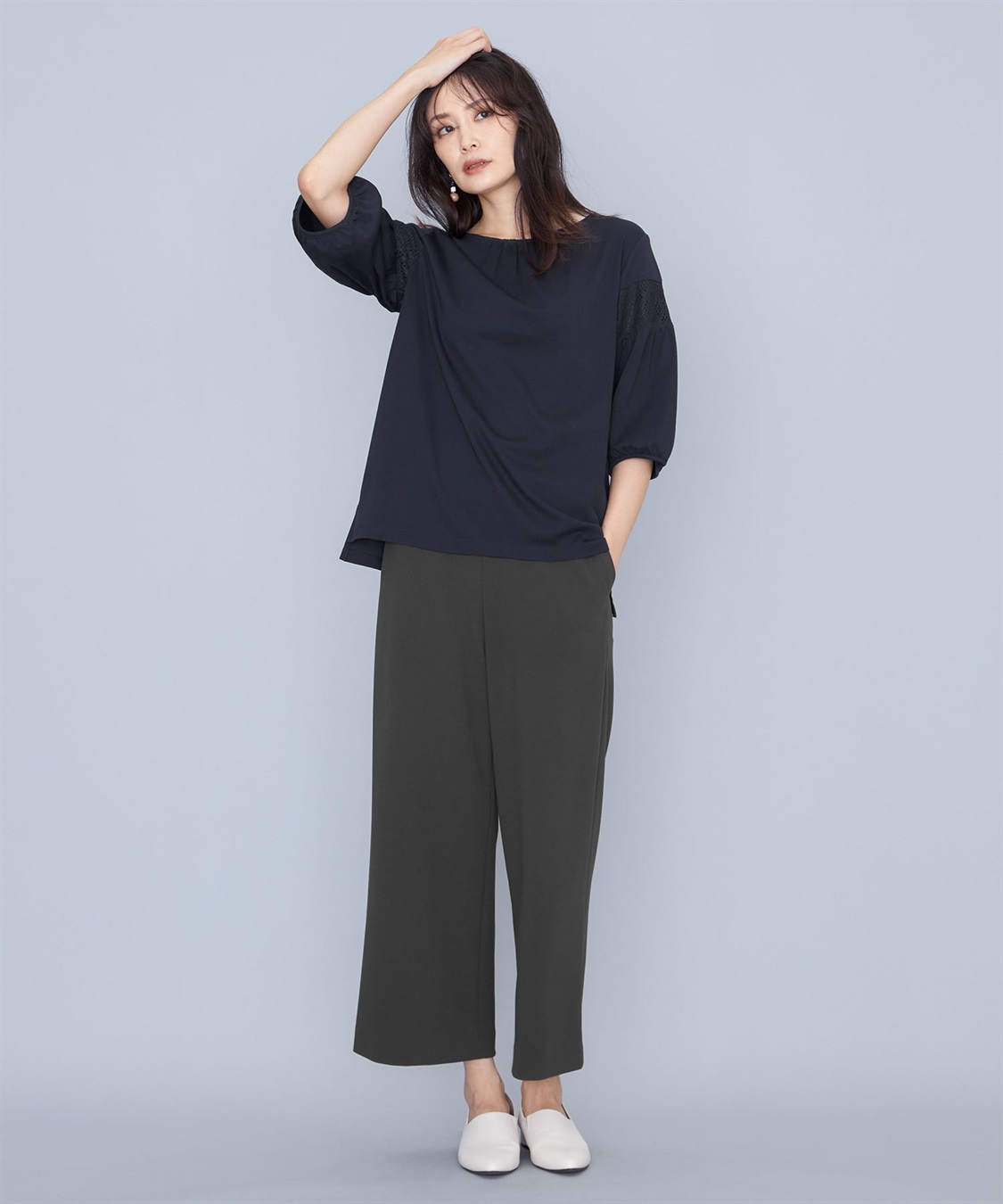 A/C DESIGN BY ALPHA CUBIC レーススリーブプルオーバー_sub_17