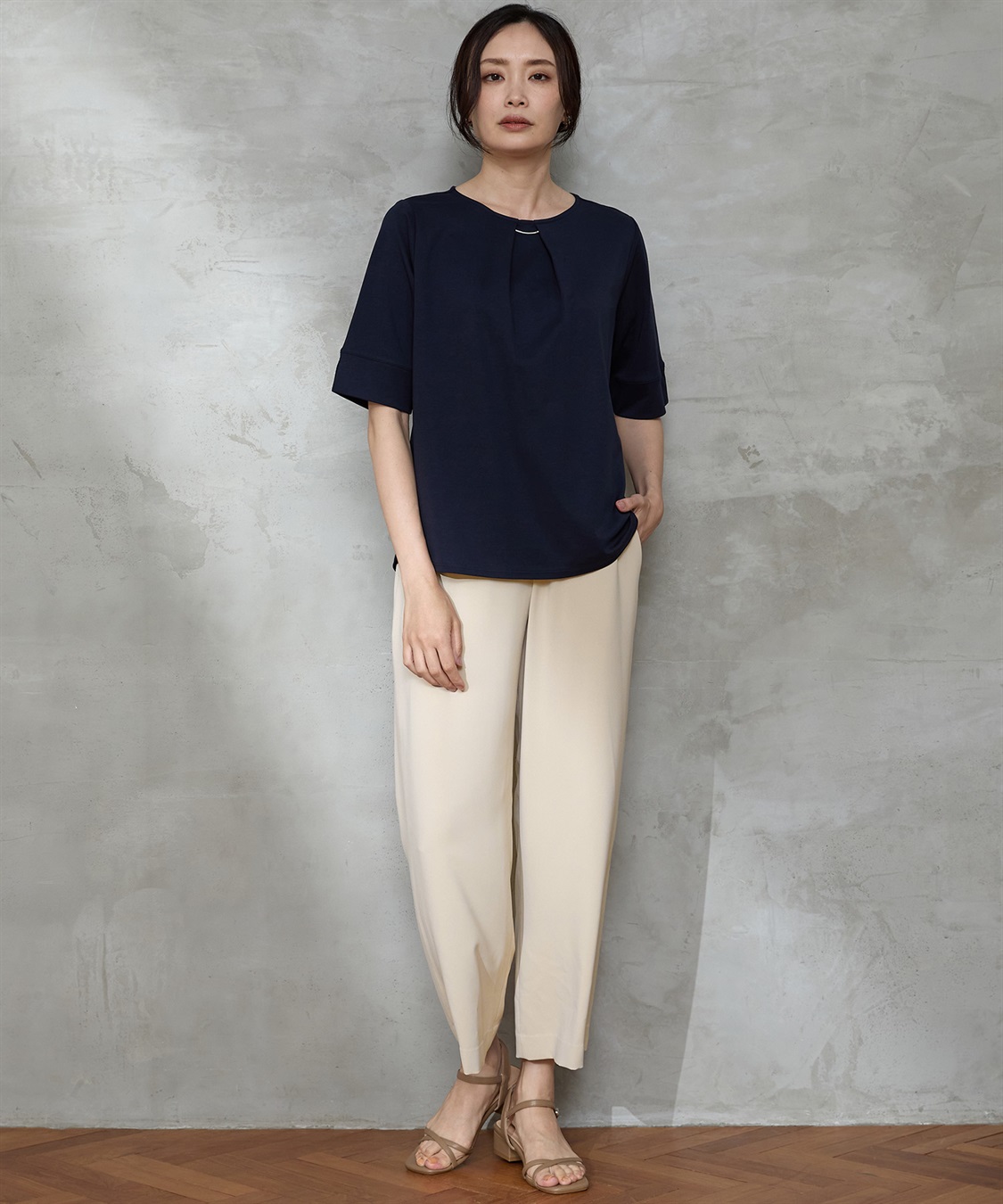 A/C DESIGN BY ALPHA CUBIC 【汗じみ防止・UVカット・冷感】フレアTシャツ_sub_7