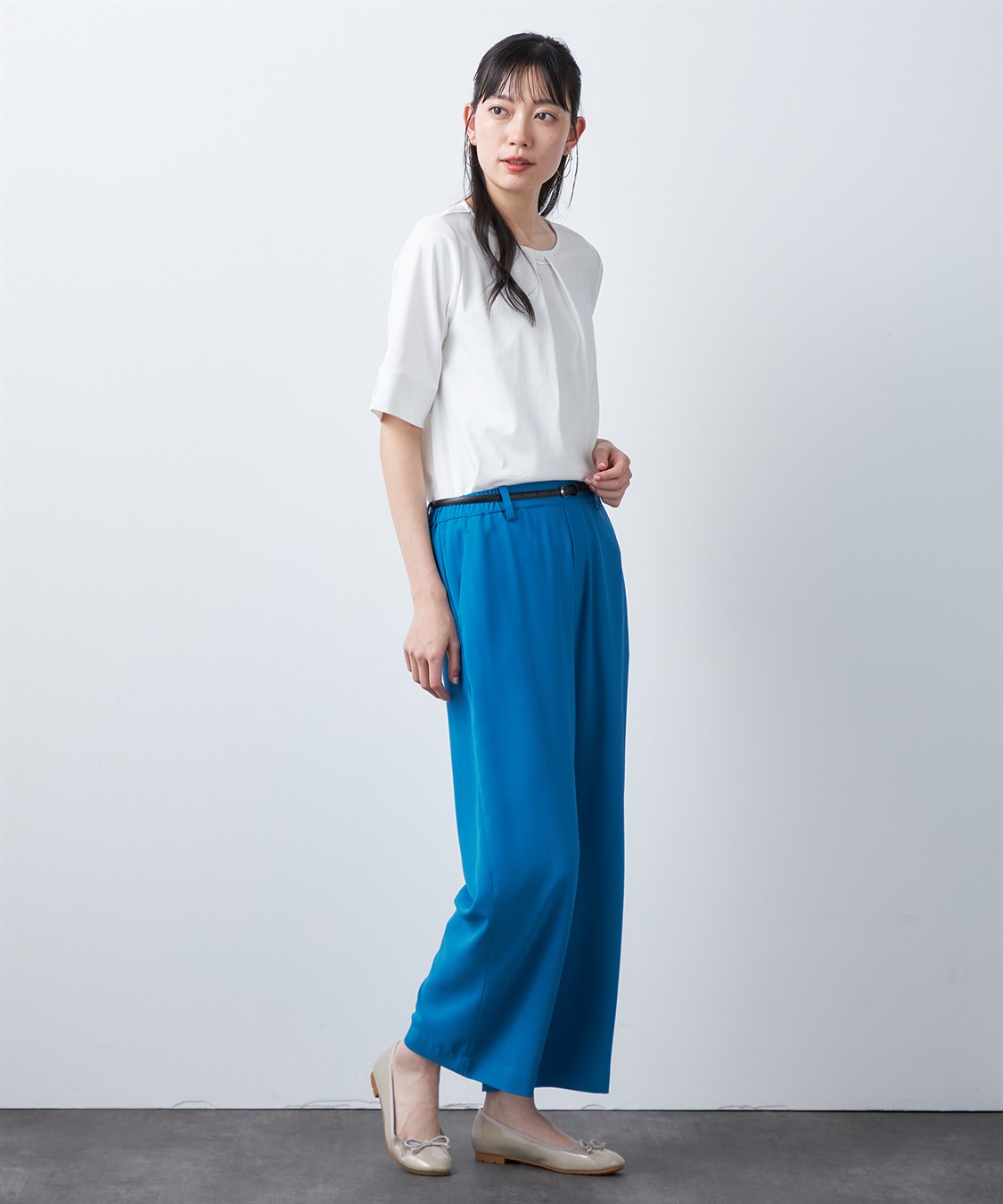 A/C DESIGN BY ALPHA CUBIC 【汗じみ防止・UVカット・冷感】フレアTシャツ_sub_19