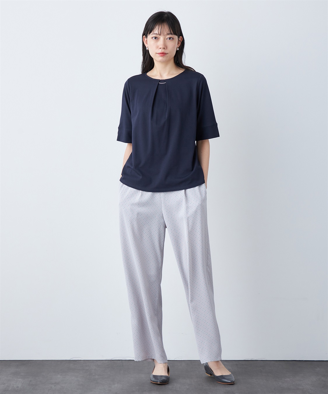 A/C DESIGN BY ALPHA CUBIC 【汗じみ防止・UVカット・冷感】フレアTシャツ_sub_20