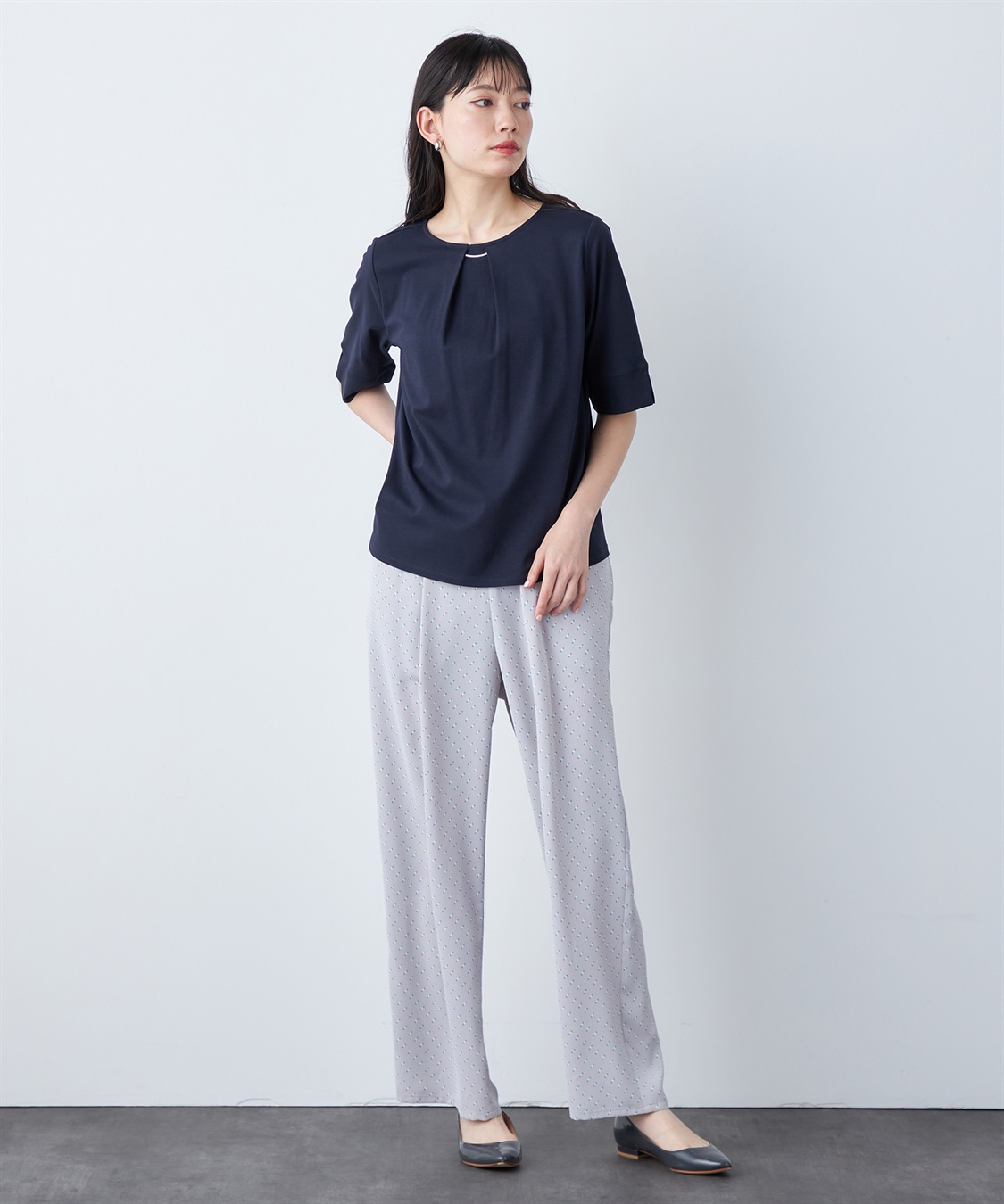 A/C DESIGN BY ALPHA CUBIC 【汗じみ防止・UVカット・冷感】フレアTシャツ_sub_22