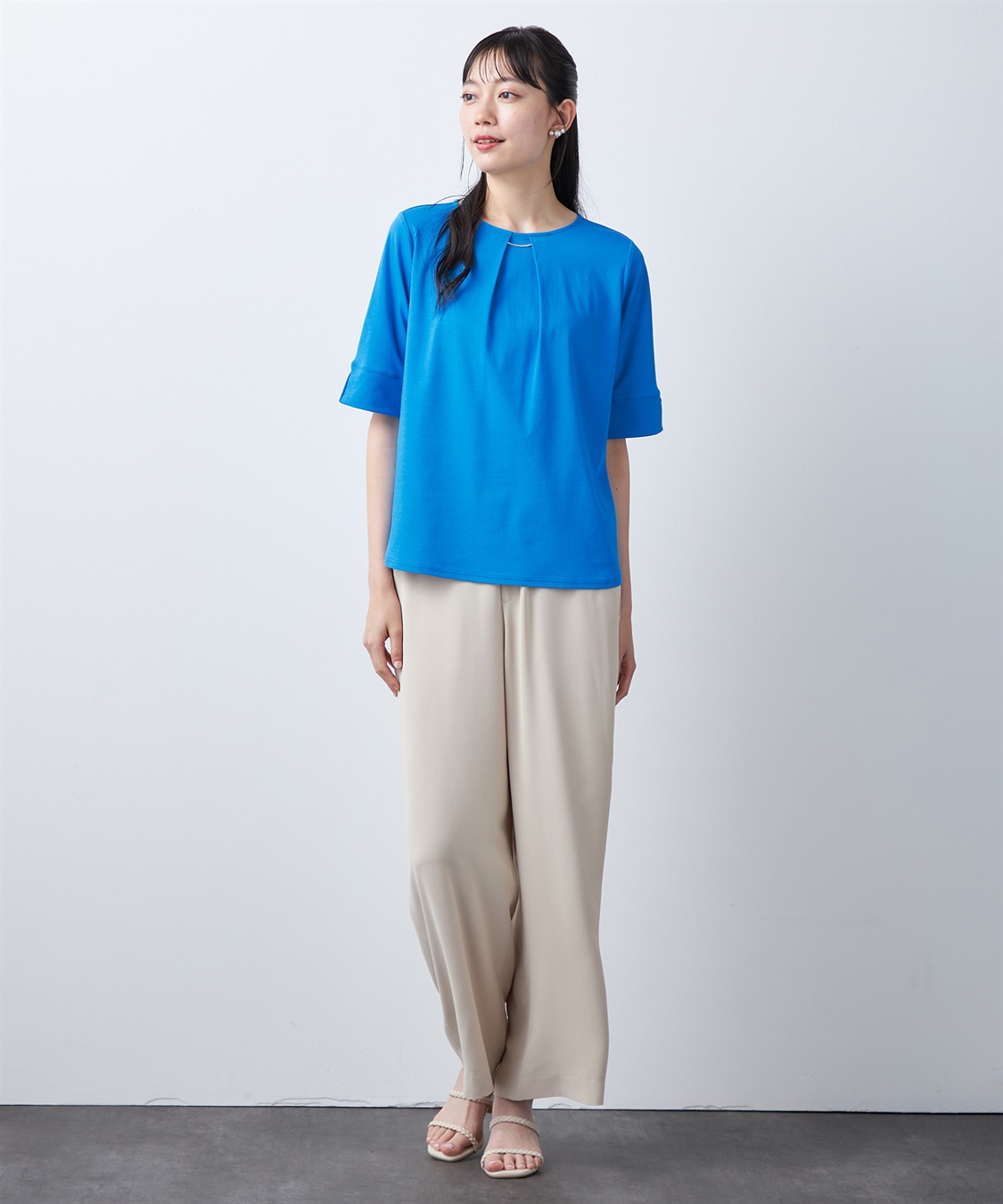 A/C DESIGN BY ALPHA CUBIC 【汗じみ防止・UVカット・冷感】フレアTシャツ_sub_23