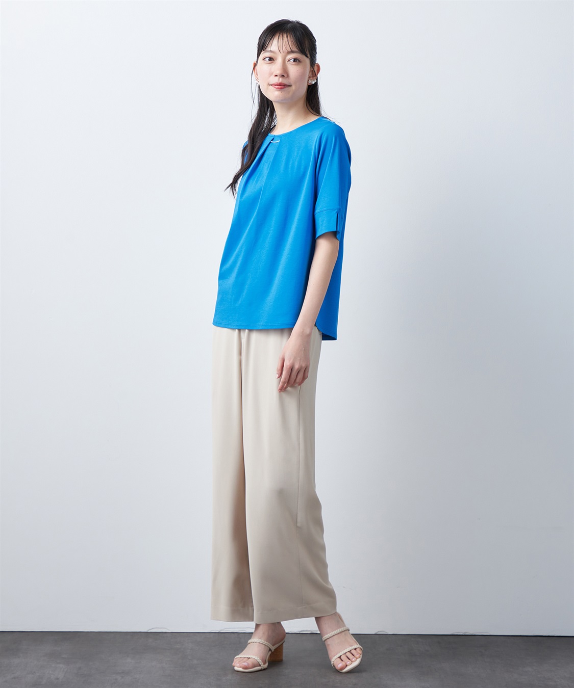 A/C DESIGN BY ALPHA CUBIC 【汗じみ防止・UVカット・冷感】フレアTシャツ_sub_24