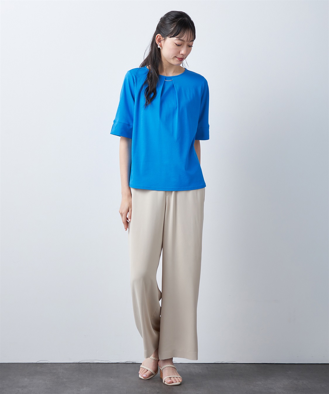 A/C DESIGN BY ALPHA CUBIC 【汗じみ防止・UVカット・冷感】フレアTシャツ_sub_25