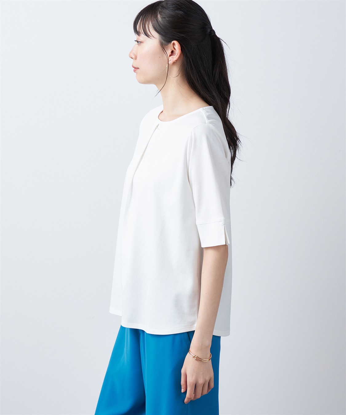 A/C DESIGN BY ALPHA CUBIC 【汗じみ防止・UVカット・冷感】フレアTシャツ_sub_27