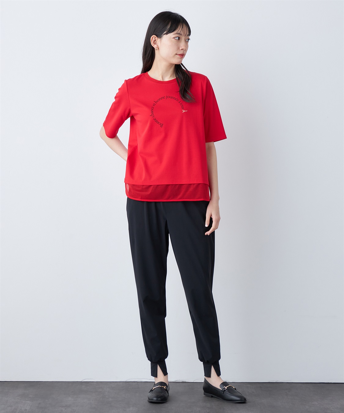 シアー切替ロゴTシャツ A/C DESIGN BY ALPHA CUBIC｜クロスプラス公式