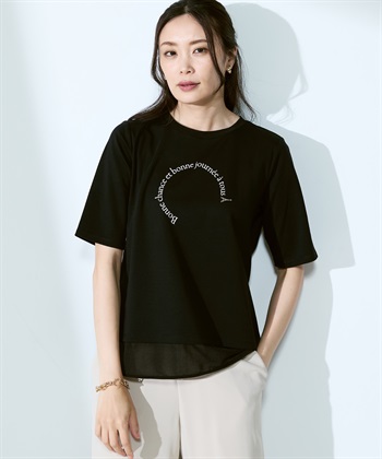 A/C DESIGN BY ALPHA CUBIC シアー切替ロゴTシャツ_subthumb_3