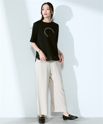 A/C DESIGN BY ALPHA CUBIC シアー切替ロゴTシャツ_subthumb_4