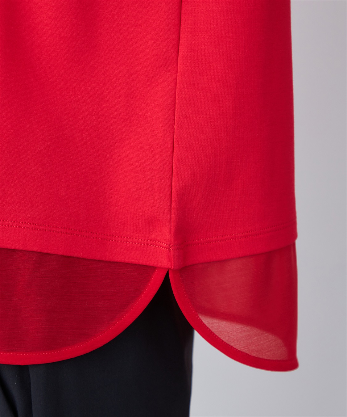 A/C DESIGN BY ALPHA CUBIC シアー切替ロゴTシャツ_sub_10