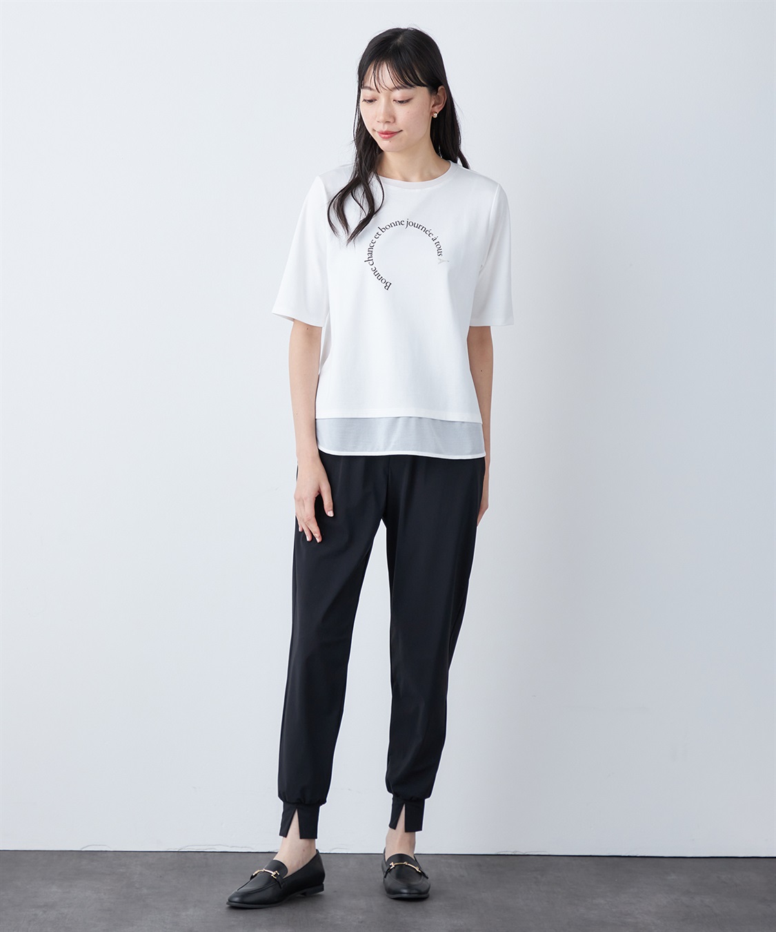 A/C DESIGN BY ALPHA CUBIC シアー切替ロゴTシャツ_sub_15