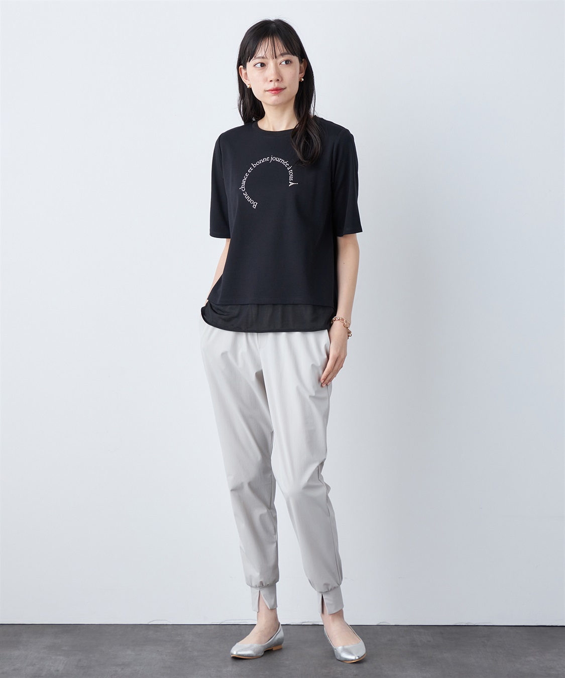 A/C DESIGN BY ALPHA CUBIC シアー切替ロゴTシャツ_sub_18