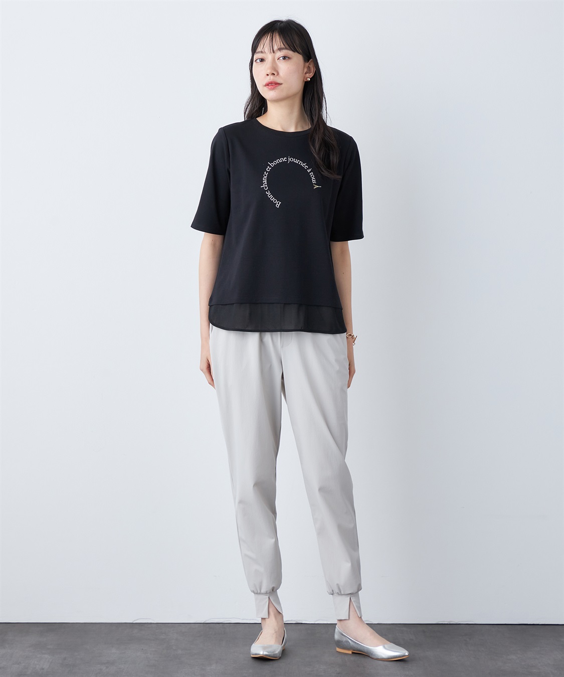 A/C DESIGN BY ALPHA CUBIC シアー切替ロゴTシャツ_sub_22