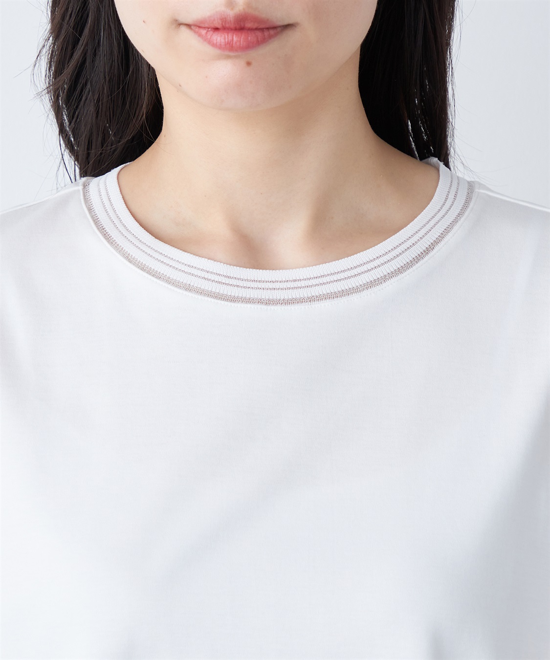 A/C DESIGN BY ALPHA CUBIC 【汗じみ防止・UVカット・冷感】テープ使いTシャツ_sub_10