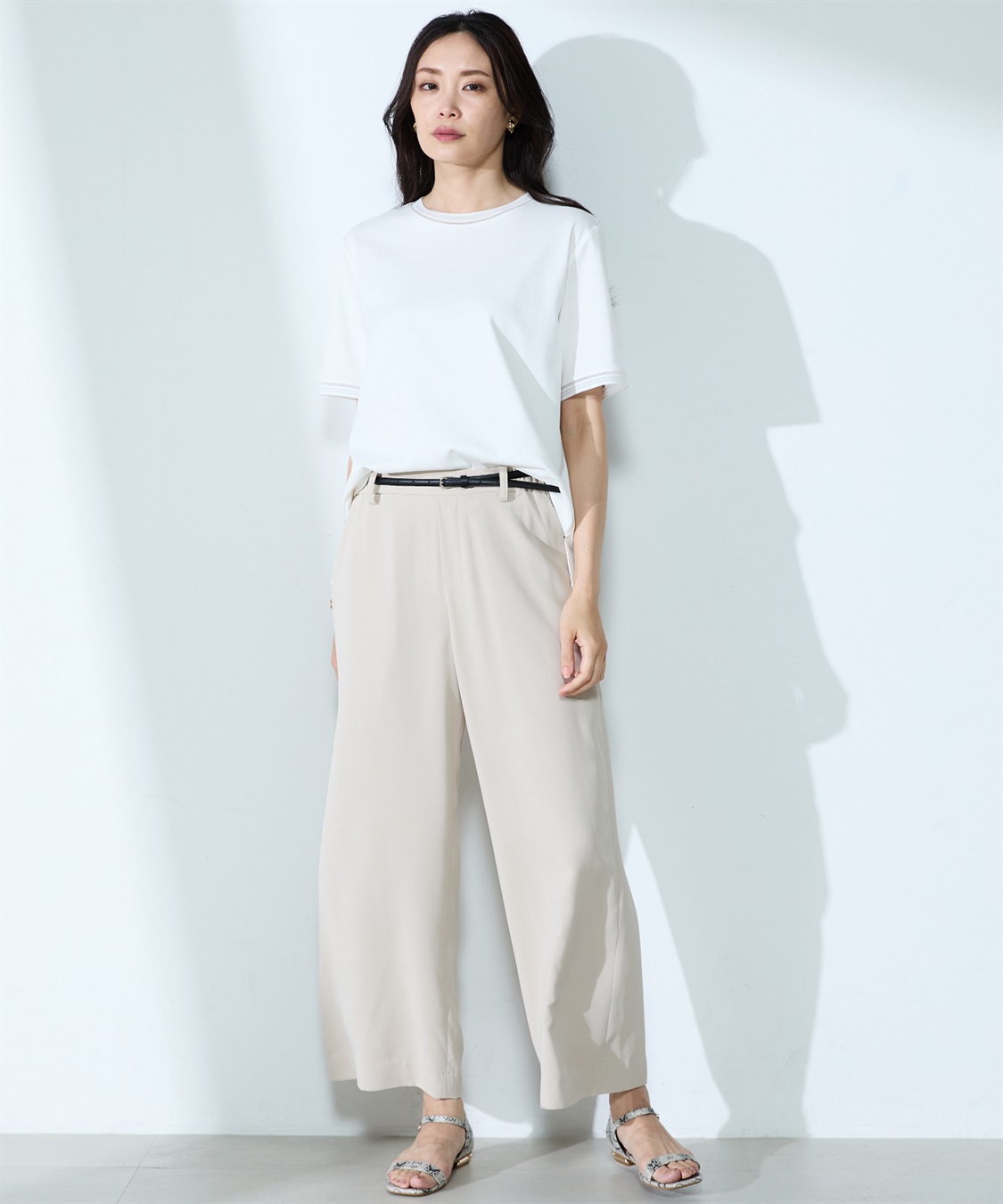 A/C DESIGN BY ALPHA CUBIC 【汗じみ防止・UVカット・冷感】テープ使いTシャツ_sub_21