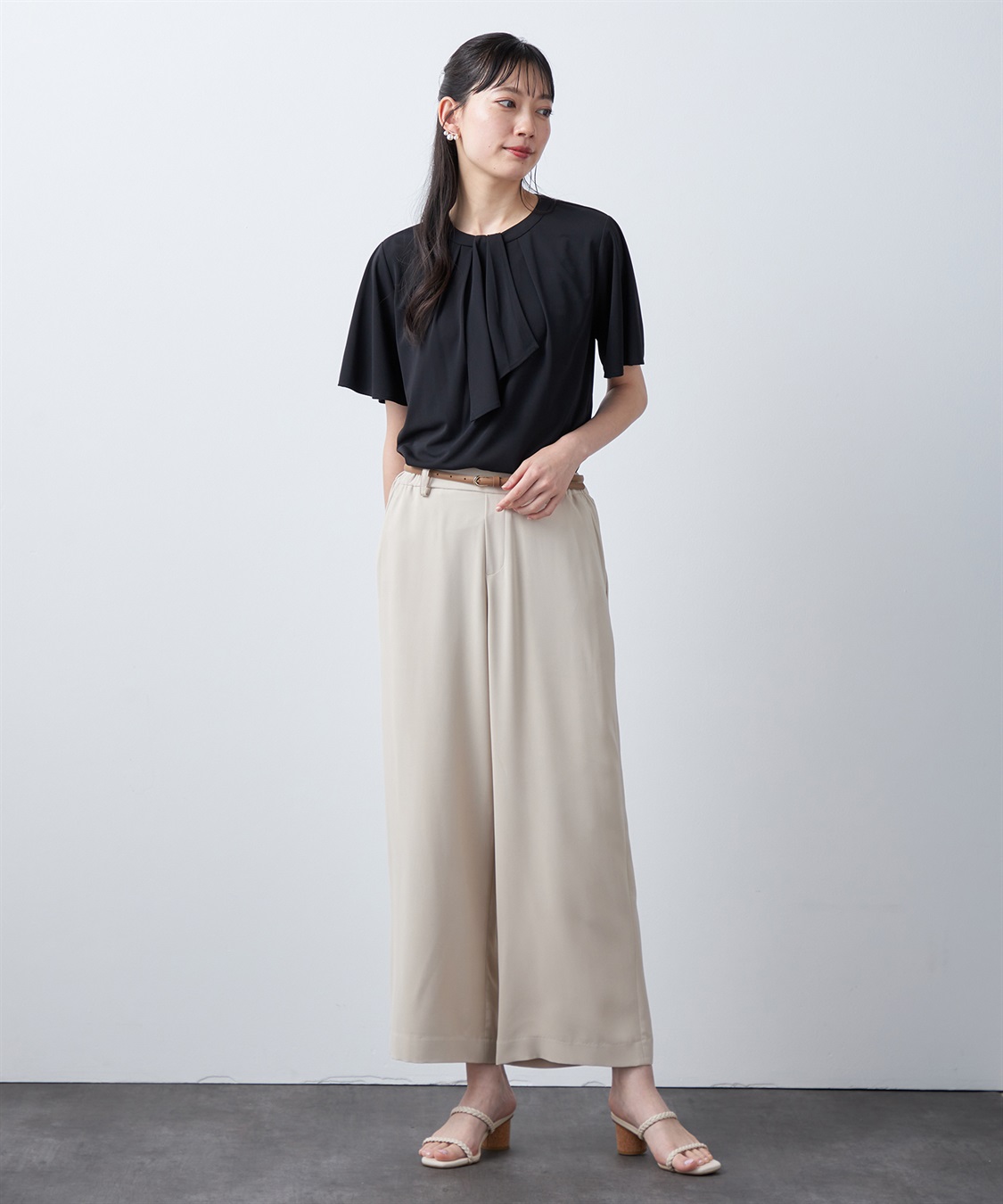 A/C DESIGN BY ALPHA CUBIC ボウタイ風ブラウス_sub_17