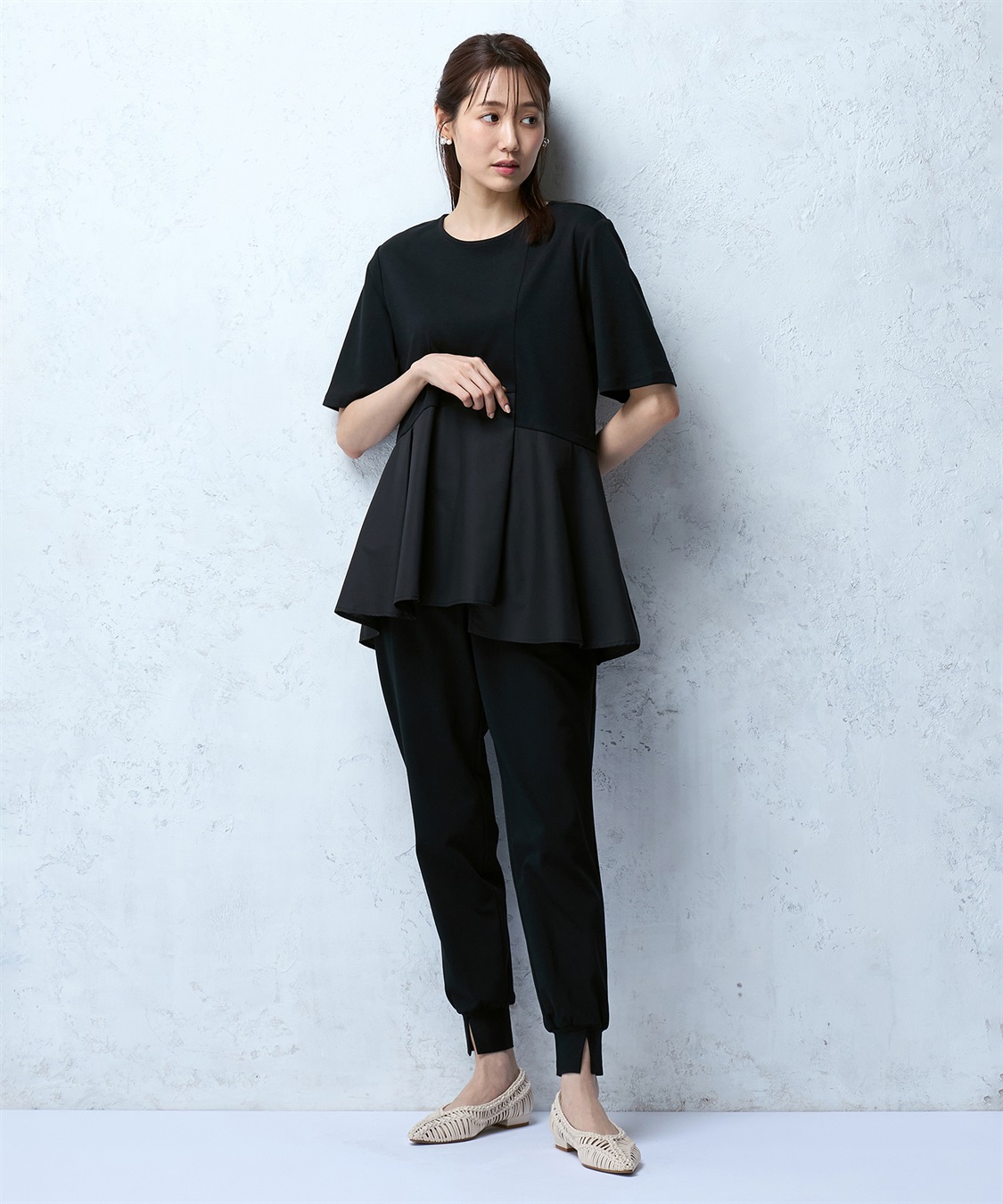 A/C DESIGN BY ALPHA CUBIC 切替ペプラムチュニックプルオーバー_sub_17