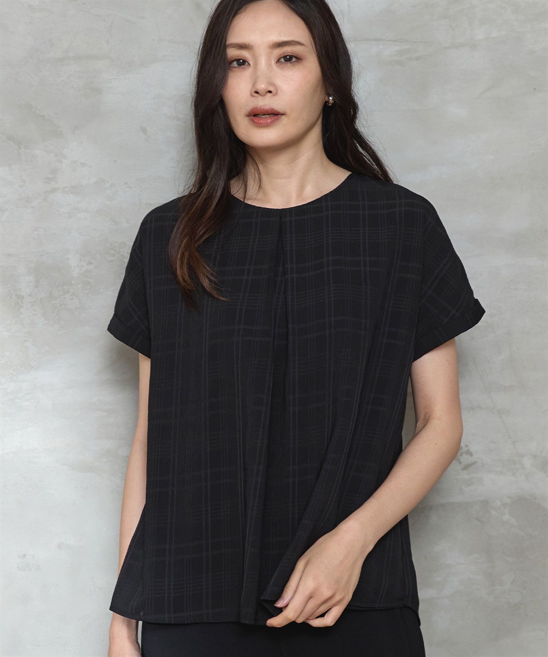 A/C DESIGN BY ALPHA CUBIC ジャガードチェックTブラウス_sub_19