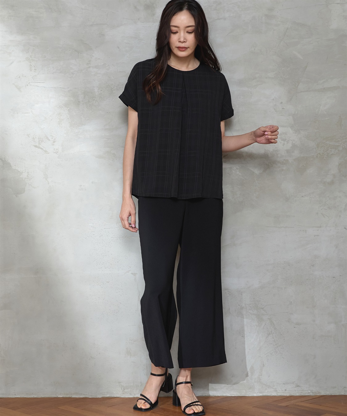 A/C DESIGN BY ALPHA CUBIC ジャガードチェックTブラウス_sub_21