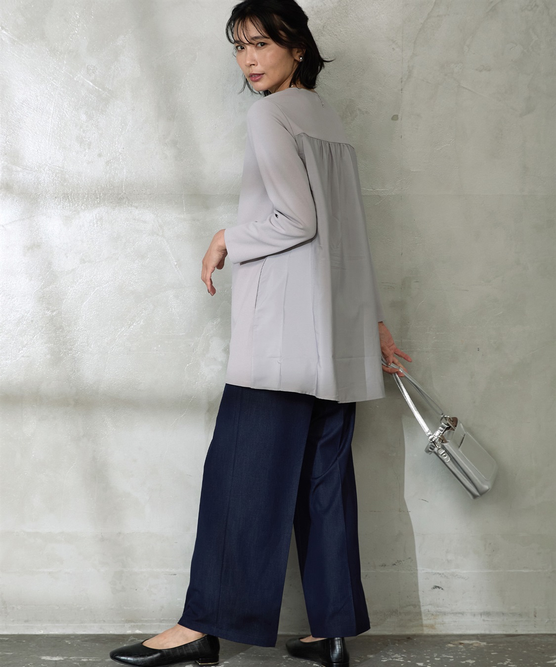 A/C DESIGN BY ALPHA CUBIC 【セットアップ対応】ジョーゼットチュニックプルオーバー_sub_15