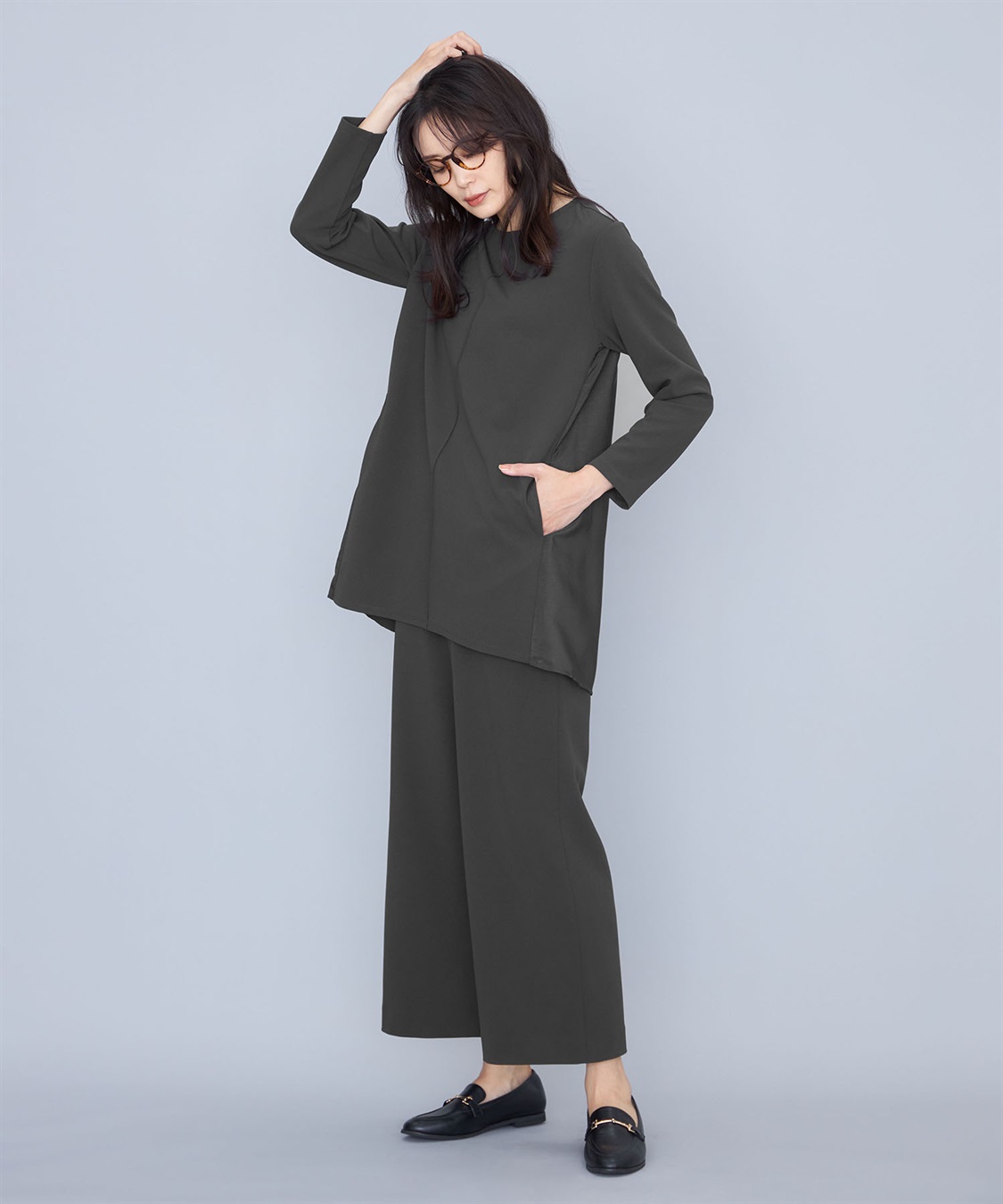 A/C DESIGN BY ALPHA CUBIC 【セットアップ対応】ジョーゼットチュニックプルオーバー_sub_18