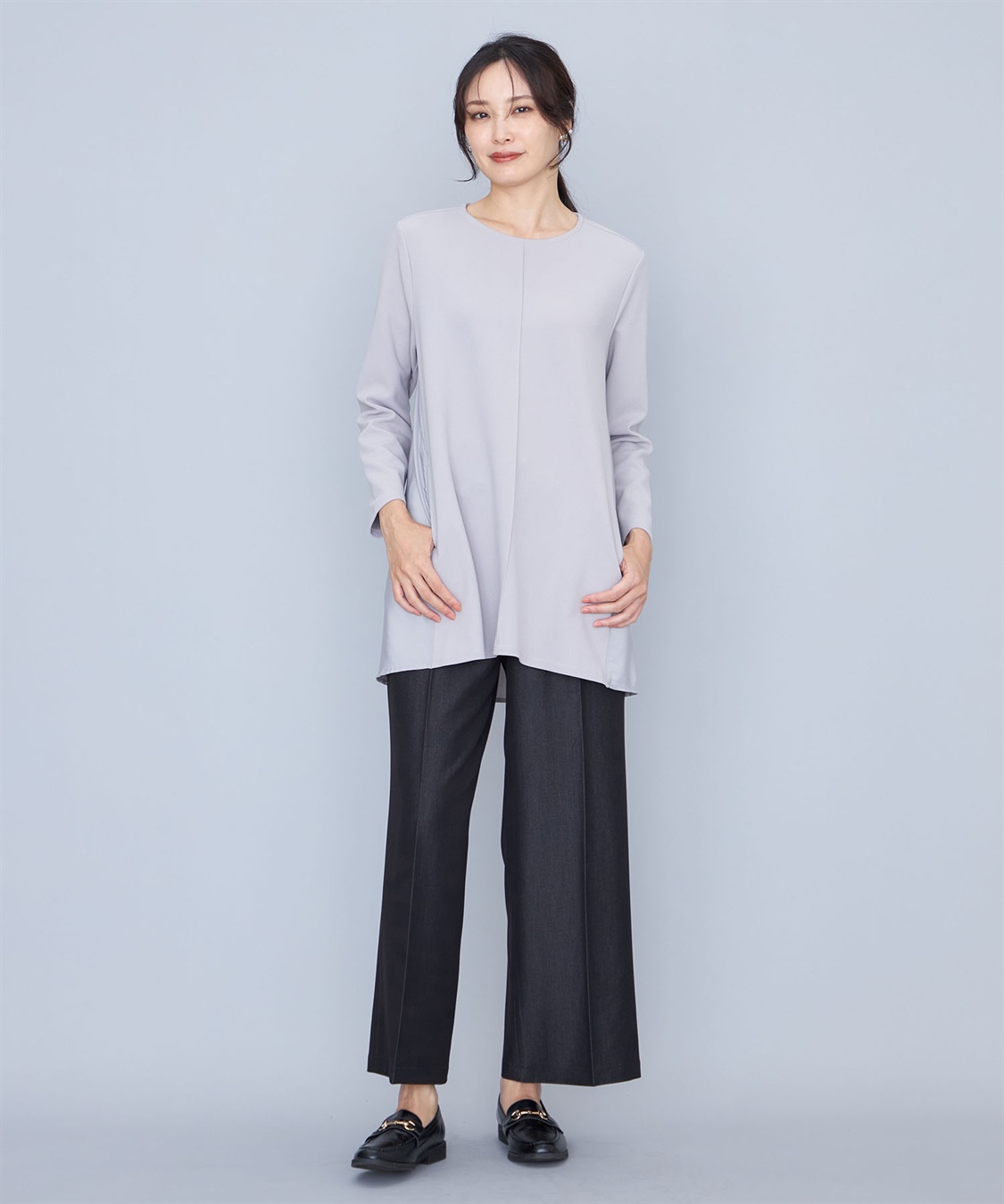 A/C DESIGN BY ALPHA CUBIC 【セットアップ対応】ジョーゼットチュニックプルオーバー_sub_20