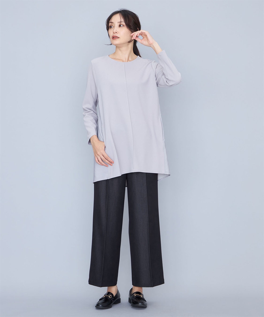 A/C DESIGN BY ALPHA CUBIC 【セットアップ対応】ジョーゼットチュニックプルオーバー_sub_21