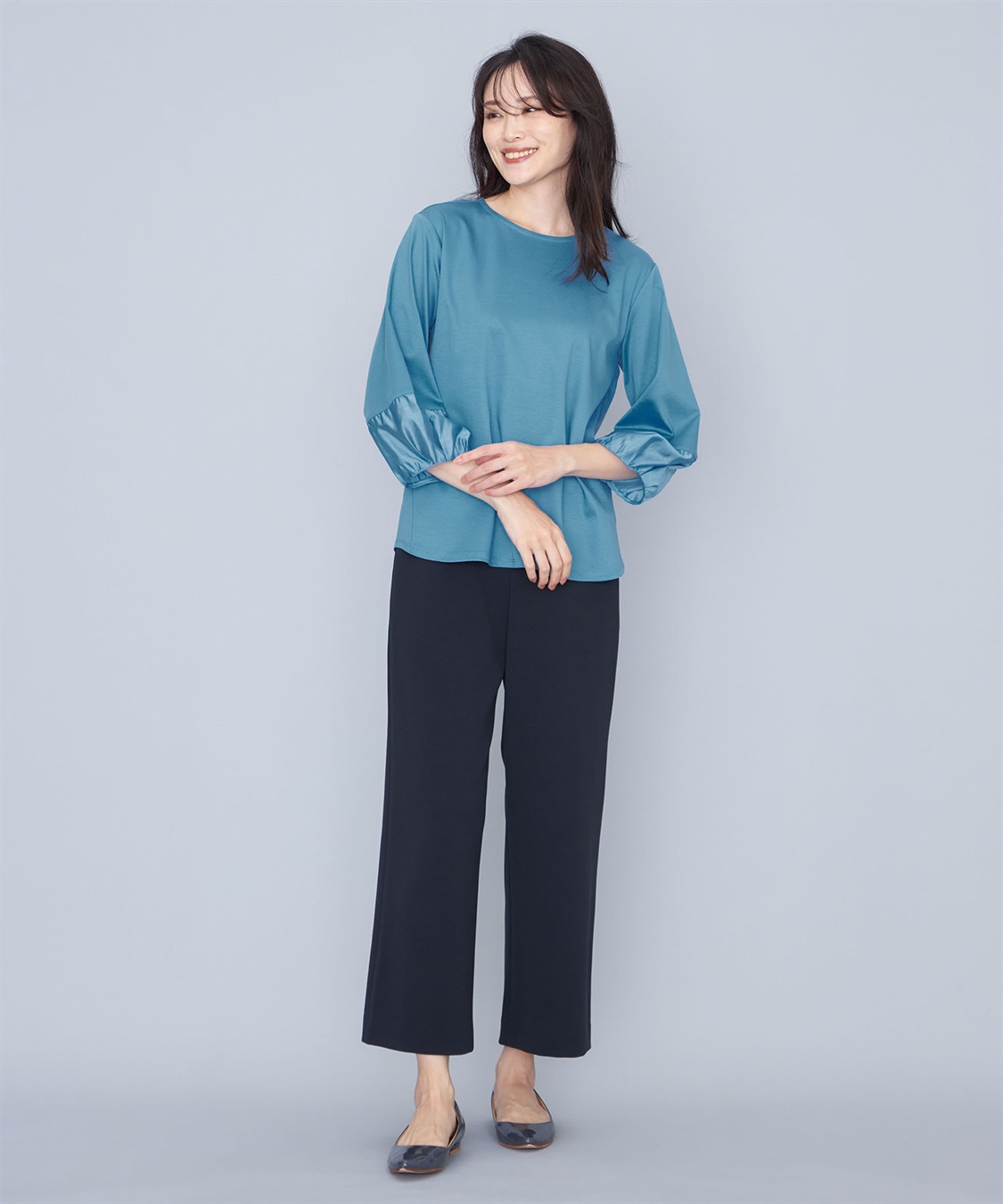 A/C DESIGN BY ALPHA CUBIC ランタンスリーブシアープルオーバー_sub_12