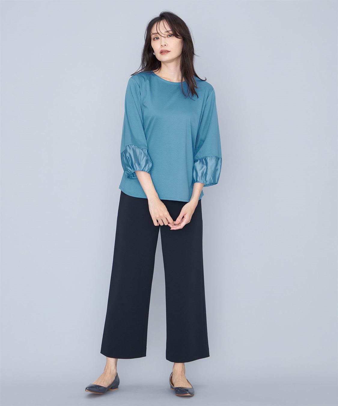 A/C DESIGN BY ALPHA CUBIC ランタンスリーブシアープルオーバー_sub_14