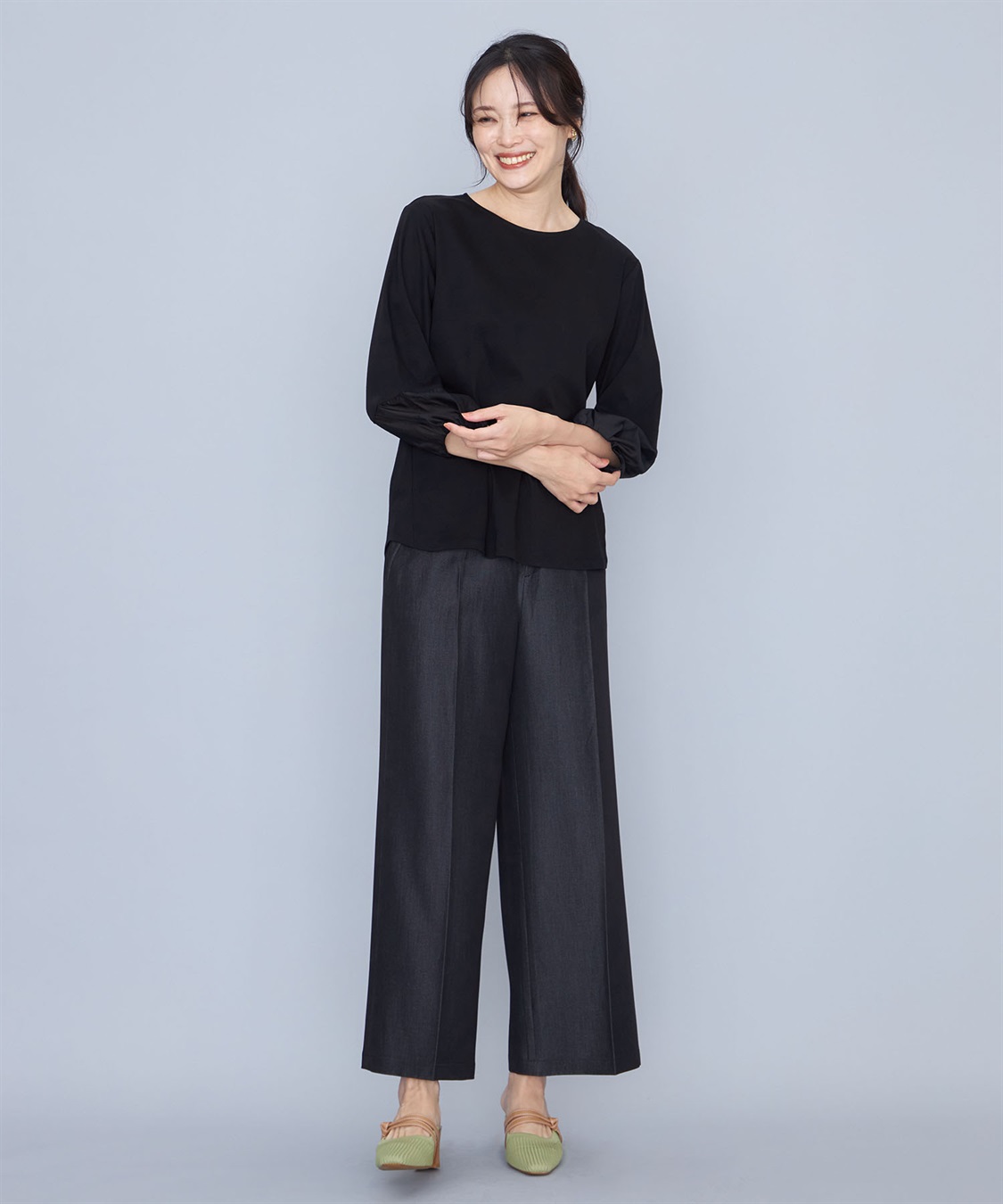 A/C DESIGN BY ALPHA CUBIC ランタンスリーブシアープルオーバー_sub_15