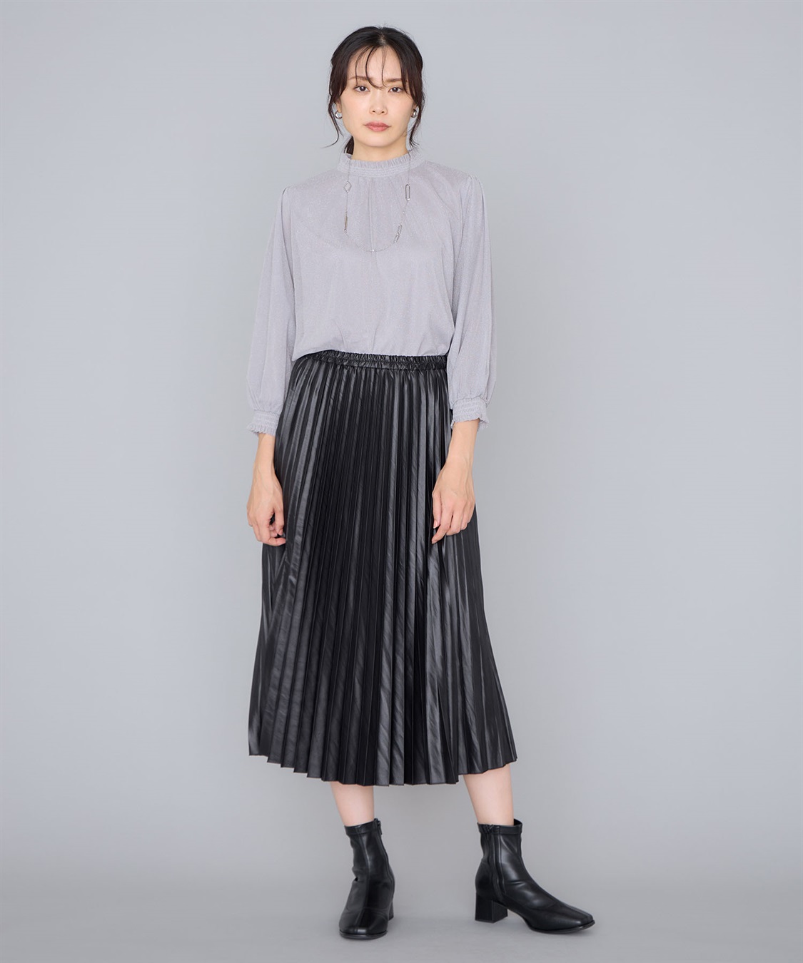 A/C DESIGN BY ALPHA CUBIC ラメハイネックブラウス_sub_11