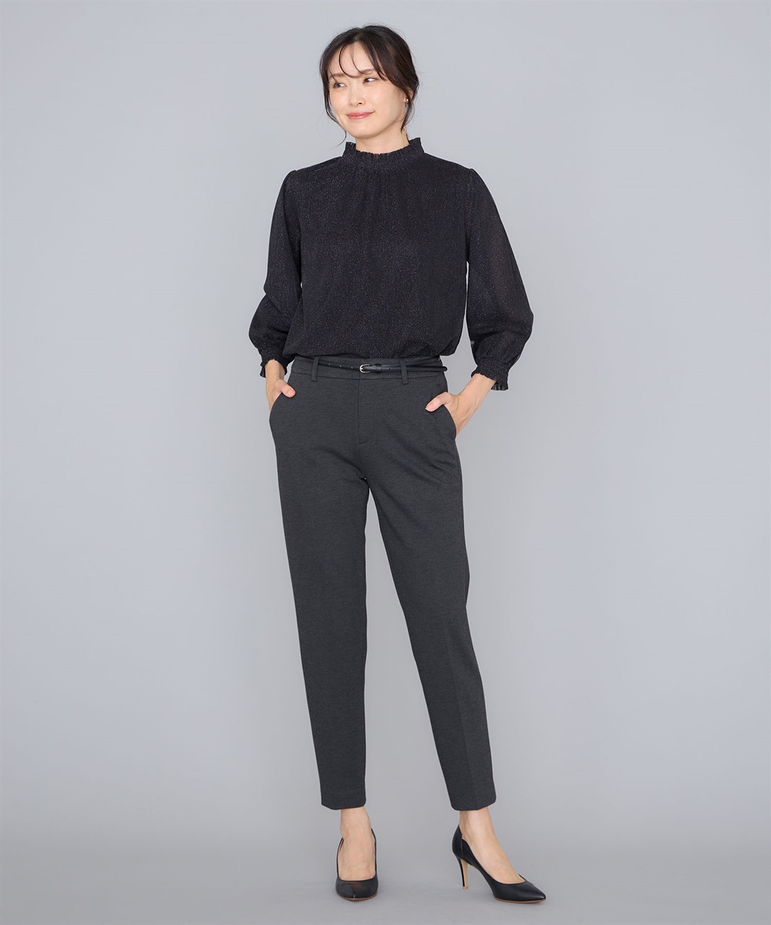 A/C DESIGN BY ALPHA CUBIC ラメハイネックブラウス_sub_19