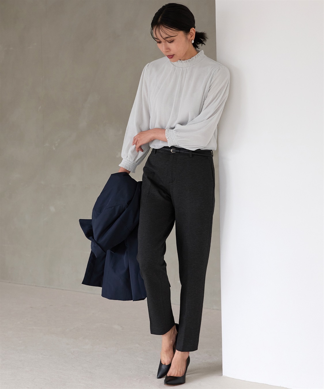 A/C DESIGN BY ALPHA CUBIC ラメハイネックブラウス_sub_22