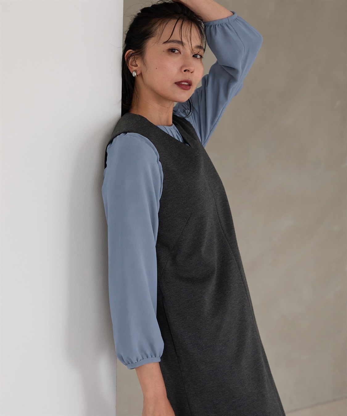 A/C DESIGN BY ALPHA CUBIC フロントプリーツTブラウス_sub_16